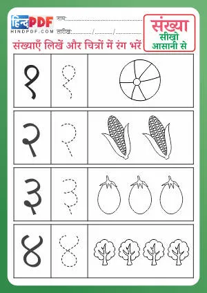 Hindi Numbers Book PDF Download